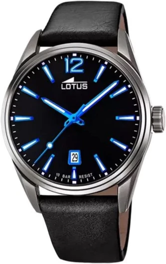 Montre Lotus pour Homme 18685/6 Chrono Boîtier en Acier Inoxydable Gris Bracelet en Cuir Marron