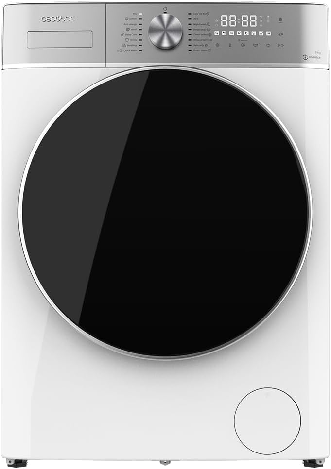 Lave-linge à chargement frontal Bolero DressCode 8800, technologie Inverter A, 2000 W, 1400 tr/min, 16 programmes, moteur Inverter Plus, SteamMax, chargement automatique 8 Kg Blanc