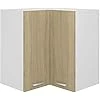 FIRBNUS Meuble de Cuisine Armoire d'angle Suspendue Chêne Sonoma 57x57x60 cm Aggloméré Armoire de Rangement Grande Capacité Largement Utilisée dans Restaurants Hôtels Lieu de Travail