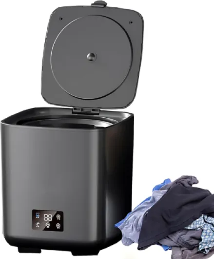 Machine à laver entièrement automatique, mini rondelles 4 en 1 de 10 L, avec tuyau de vidange portable, nettoyage intelligent entièrement automatique + 4 réglages de vitesse, contrôle tactile LCD,