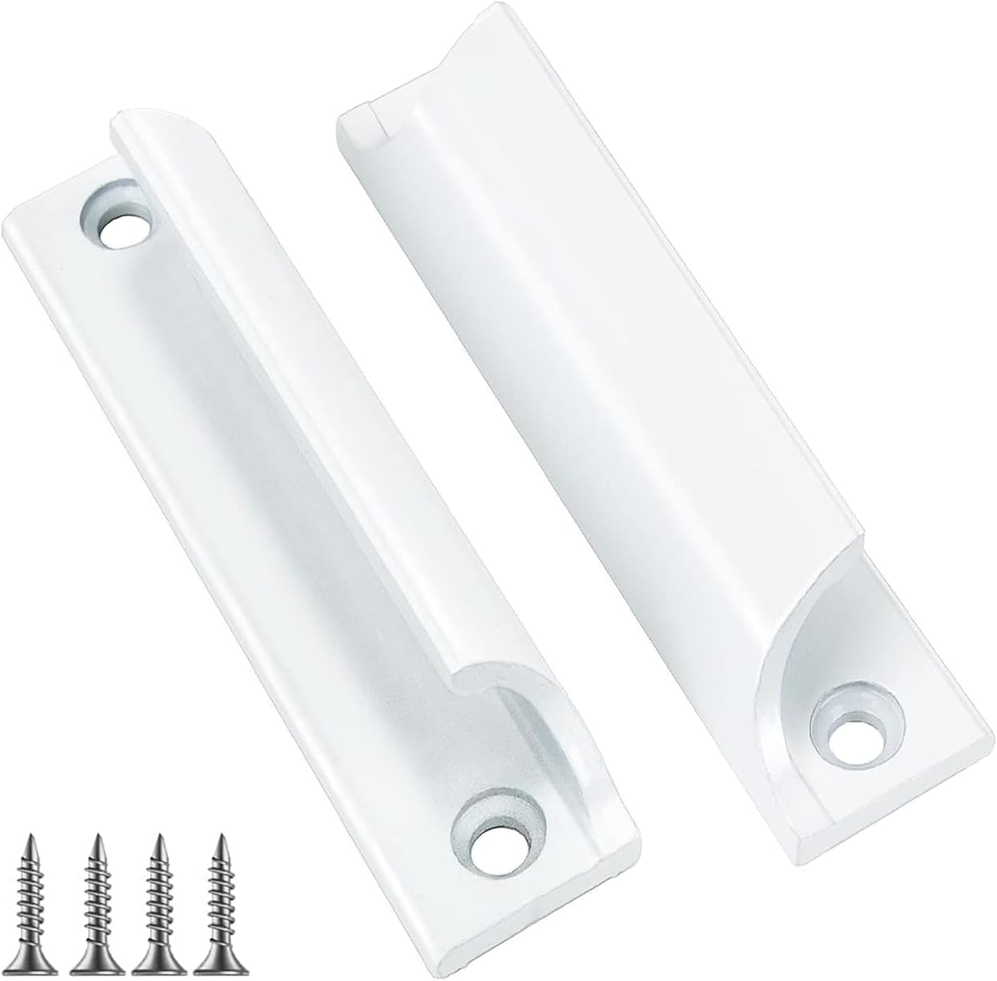 2 PièCe Poignee De Porte Exterieur- PoignéE Porte Coulissante, Invisible De Poignee De Meuble IntéRieure, Poignee Porte Coulissante, Poignet De Porte Cuisine Alliage D'Aluminium Entraxe 90mm (blanc)