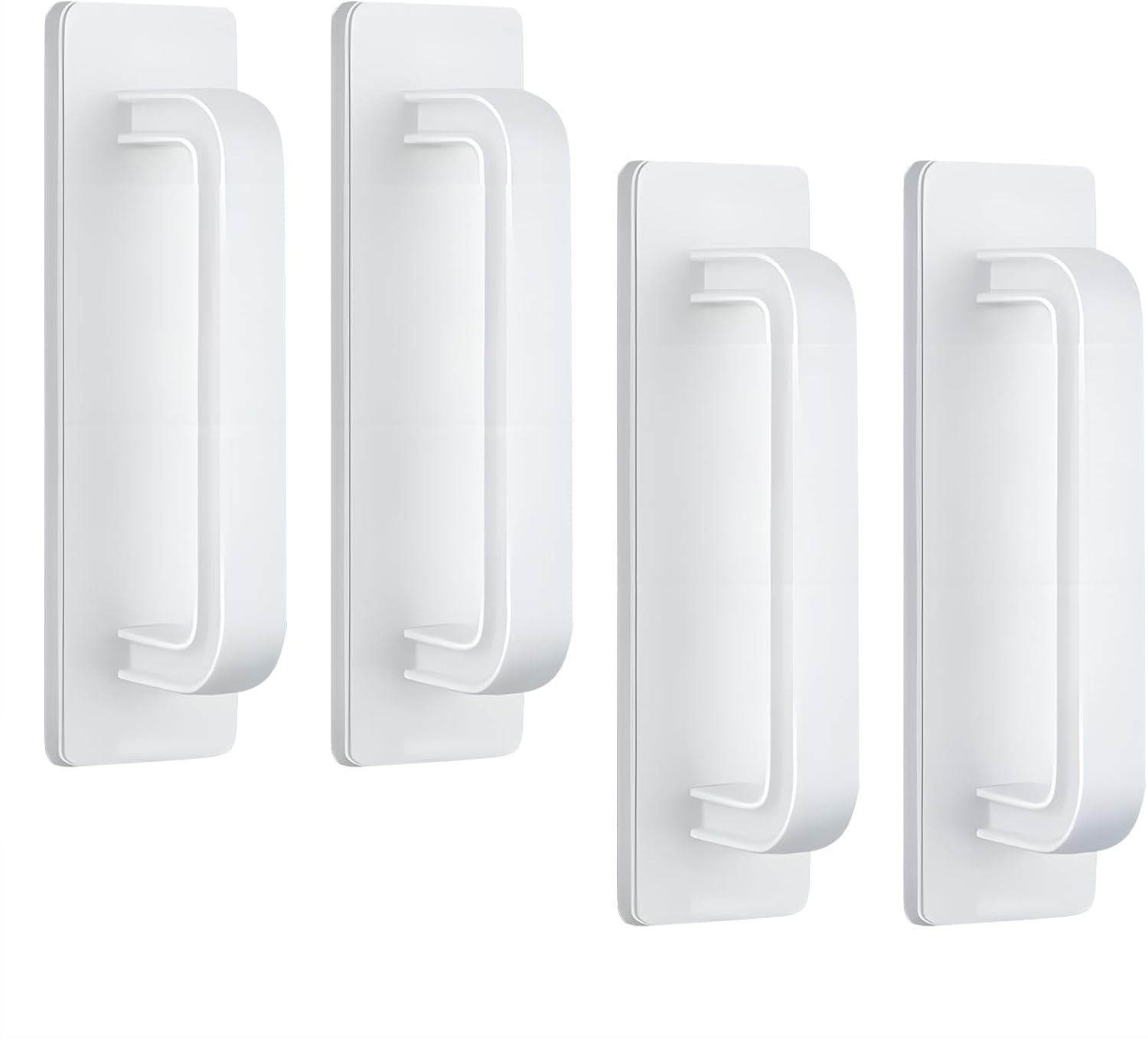 4 Pièces Poignée De Meuble Autocollante, Poignée De Porte De Balcon, Placard, Extérieur,100 Mm Poignées De Porte Coulissante Furniture Handles Pour Tiroir Meuble Cuisine Cuisine Home Decorating, Blanc