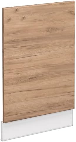 Façade Fame-Line, Chêne de Force doré/Blanc, 45 cm sans Plan de Travail Chêne de Force Doré Panneau lave-vaisselle 45 cm