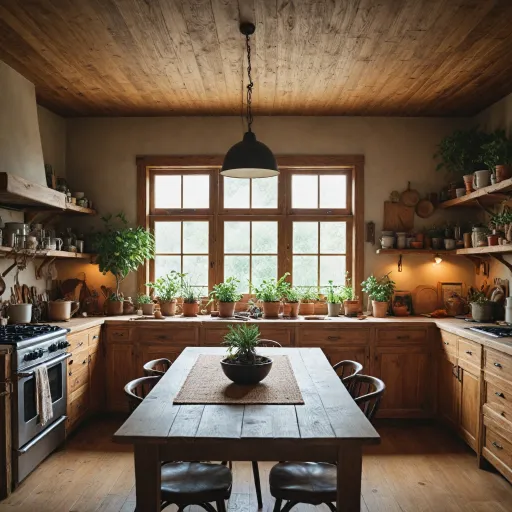 Créer une ambiance chaleureuse avec une cuisine rustique en bois