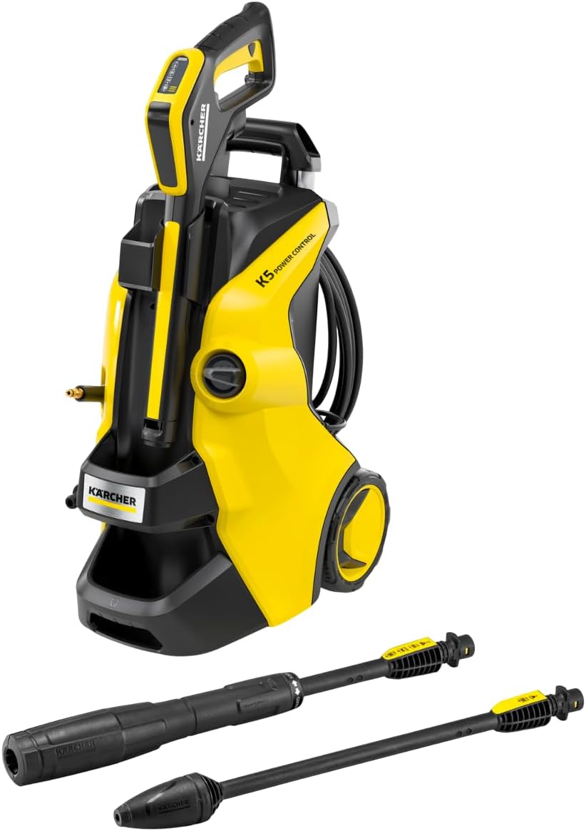 Kärcher Nettoyeur Haute Pression K 5 Power Control, Pression : Max - 145 Bar, Débit : 500 l/h, Surface : 40 m²/h, Filtre à Eau, Poids : 13 kg, Flexible et Pistolet Haute Pression, Rotabuse, Lance Base