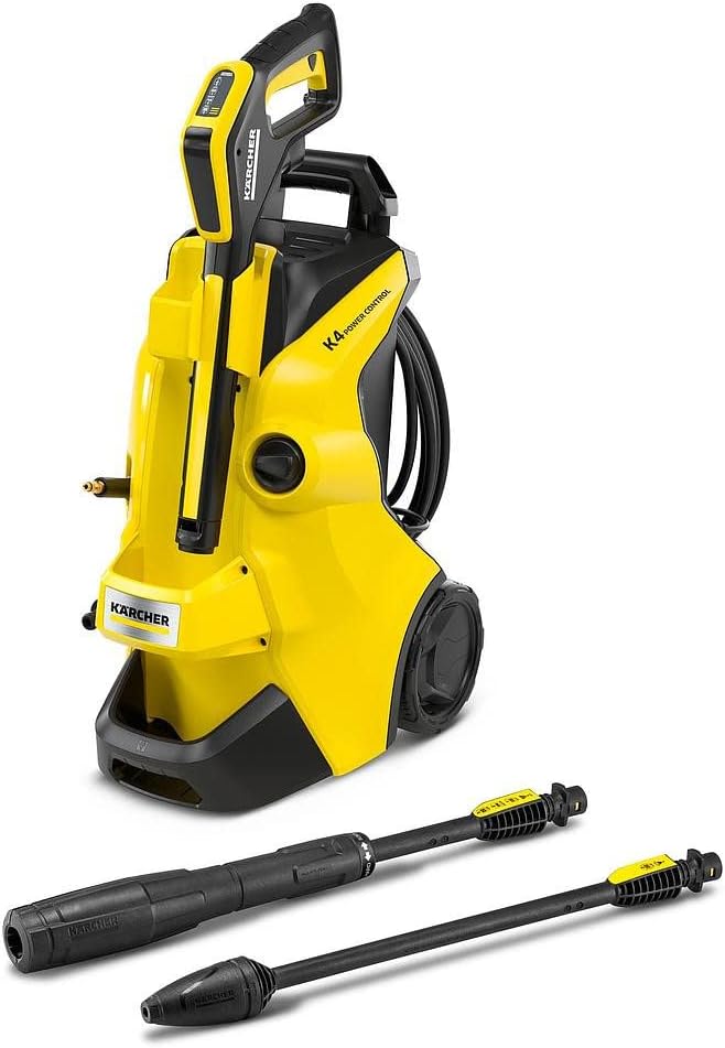 Kärcher Nettoyeur Haute Pression K 4 Power Control, Pression : Max - 130 Bar, Débit : 420 l/h, Surface : 30 m²/h, Filtre à Eau, Poids : 11,5 kg, Flexible et Pistolet Haute Pression, Rotabuse, Lance Senza Kit Home