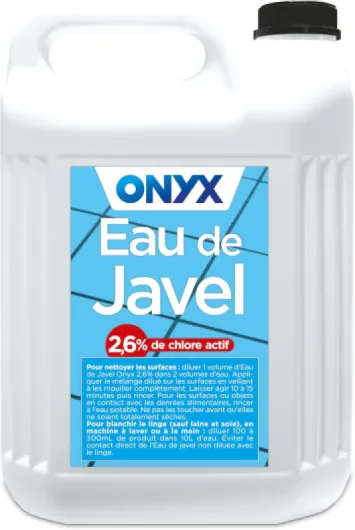 Eau de Javel 2,6% Chlore Actif - Nettoyant et Blanchissant Multi-Usages - 5L 5 l (Lot de 1)