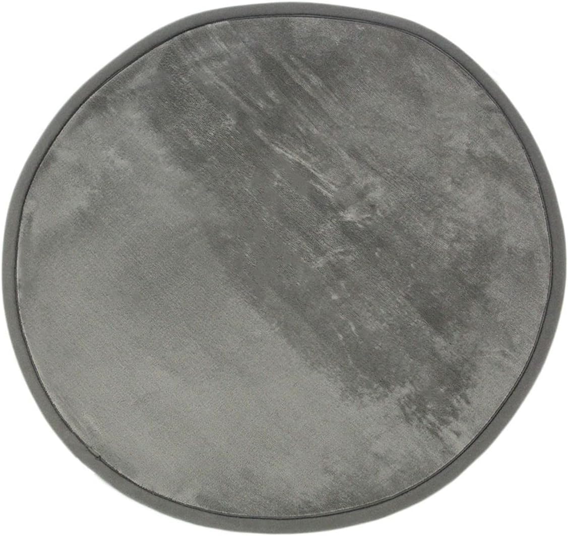 THE DECO FACTORY Tapis Rond Extra Doux Antidérapant, 70cm Diamètre, Gris