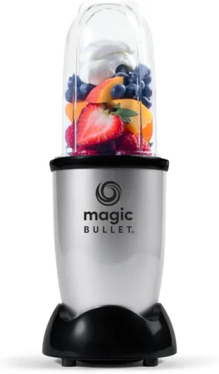 Nutribullet Magic Bullet Mini, Blender Électrique, Petit Blender, Pack Basique 3 Pièces, Puissance 200 Watts, Gris, MBR03 Gris Pack Basique