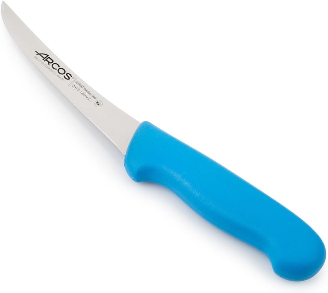 Couteau Désosseur Lame Acier Inoxydable Nitrum 140 mm - Couteau Professionnel pour Viande - Manche Ergonomique Polypropylène - Série 2900 - Bleu