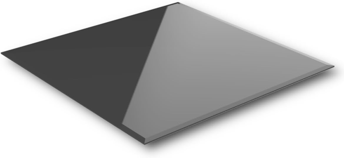 Euro Tische Plaque en Verre ESG 80x80 cm - Plaque de Protection Sol pour Poêle à Bois et Plateau de Table, Verre Sécurisé Trempé 6 mm, Utilisation Polyvalente (Noir) 80 x 80 cm Noir