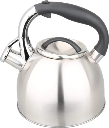 Théière Bouilloire sifflante 3 litres - Acier inoxydable - Poignée ergonomique - Tous Feux dont Induction - 0008113, Gris Design