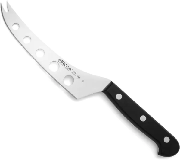 Couteau à Fromage en Acier Inoxydable Nitrum avec Lame de 150 mm – Poignée Ergonomique en Polyoxyméthylène POM, 19 cm – Couleur Noire, Série Universelle Couteau à Fromage 19 cm