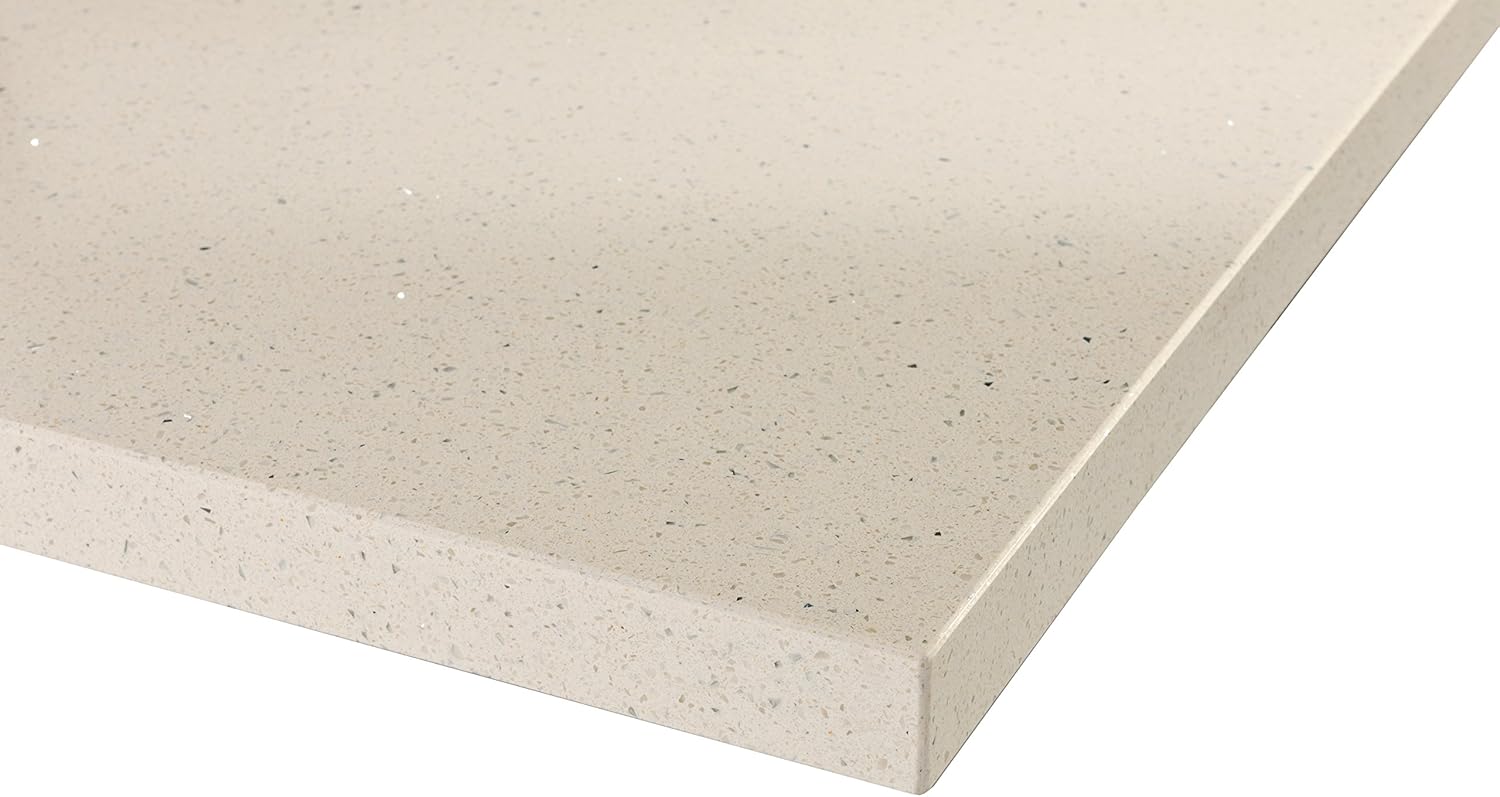 à quartz Plan de travail modulaire Unique à quartz de cuisine Plan de travail 10cm x 10cm (Sample) blanc nacré