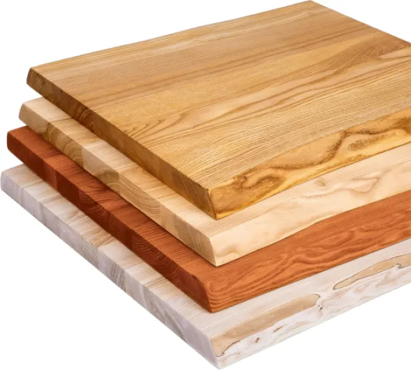Manufaktur Plateau en Bois Massif pour Table Basse, Table de Chevet, Bords biseautés arrondis 60x60 cm, Fręne Foncé, LHB-01-A-004-60 60x60 cm bord irrégulier Foncé