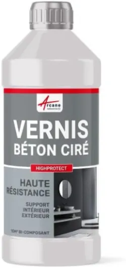 Vernis bi-composant Ultra résistant HIGHPROTECT : béton ciré, Plan de Travail, extérieur - 10 m