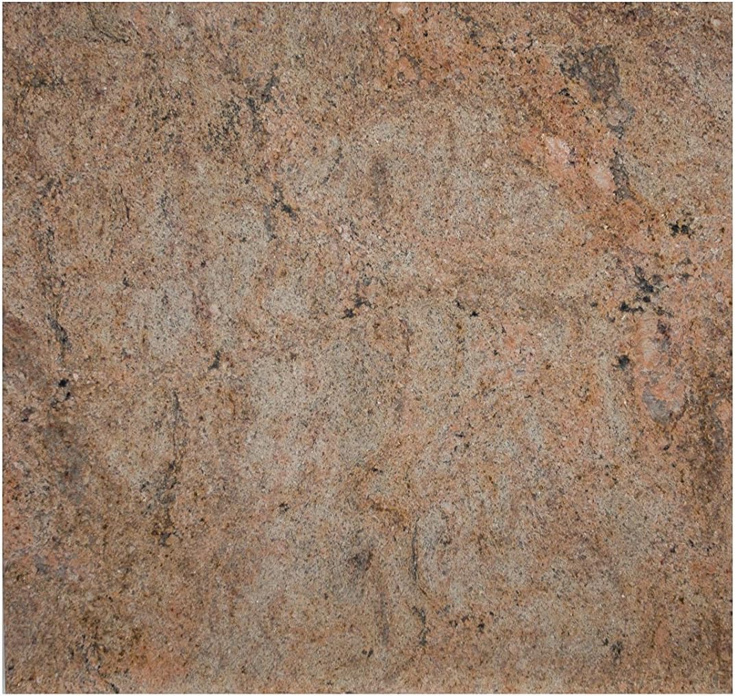 Plan de travail en pierre naturelle travaillée à la main - Dimensions : 80 x 80 x 3,8 cm - Poids : 40 kg - Madura-gold