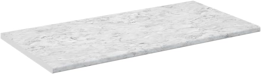 Plan de Travail Cuisine R-Line, Marbre Blanc, 120 cm Blanc/Marbre 120 cm