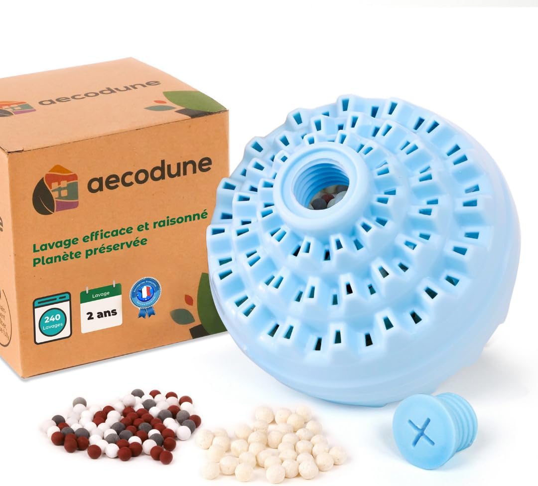 2 Ans de Lessive Ecologique Economique -240 Lavages- Boule de Lavage Machine a Laver - Perles de Linge Lessive Poudre Naturelle Zero Dechet -Lessive Hypoallergenique Anti Calcaire Boule Non parfumé