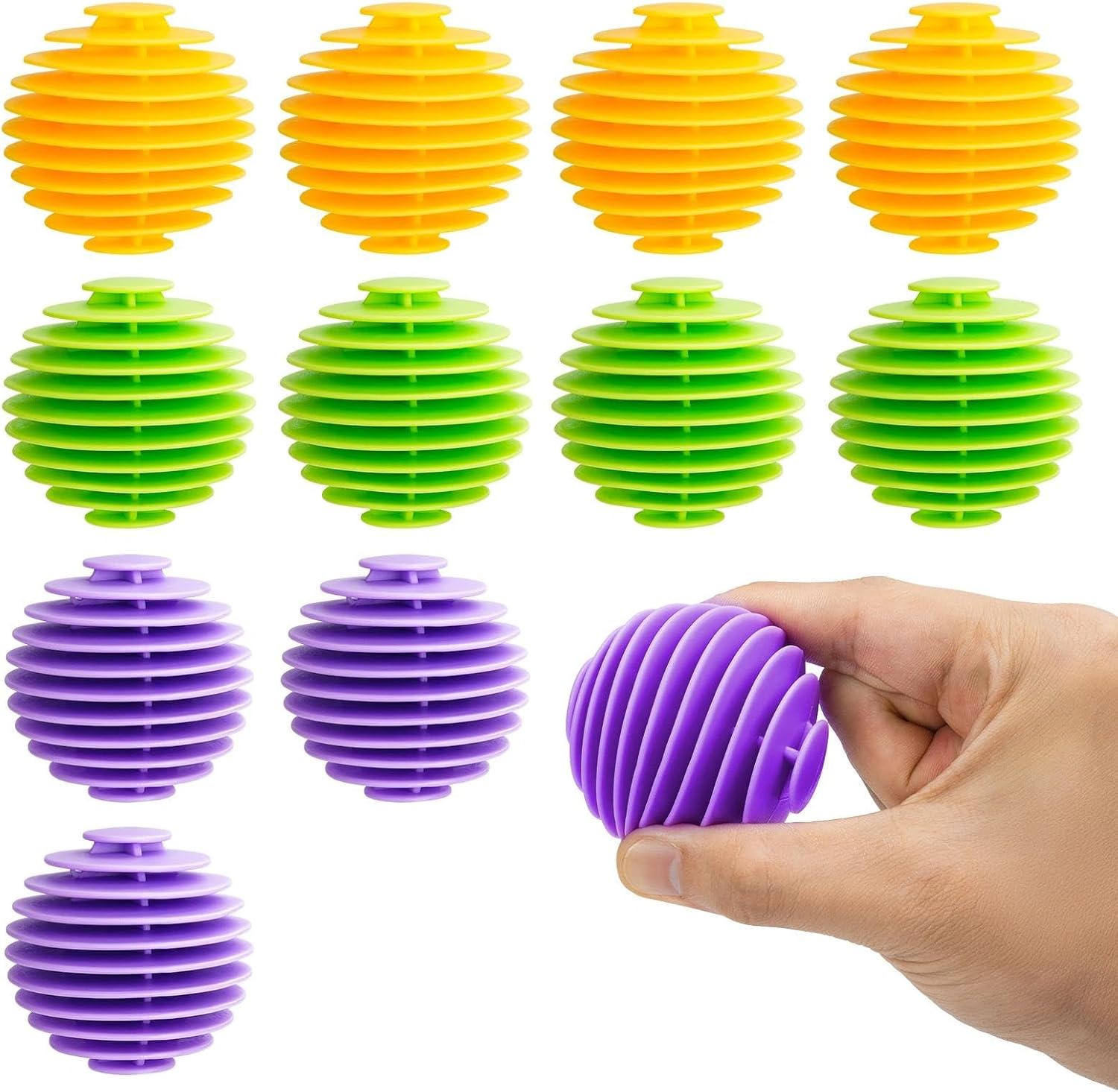 Comzantor 12 Pièces Boule de Lavage Machine a Laver, Boule Seche Linge Réutilisable, Balles de Lavage, Balle de Sechage Seche Linge, Balle de Lavage pour le Nettoyage du Linge Domestique(3 Couleurs)