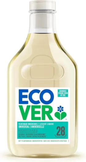Lessive Liquide Universelle, Nettoyant aux Extraits Botaniques pour le Linge, Parfum Chevrefeuille et Jasmin, 28 Lavages, 1.43L