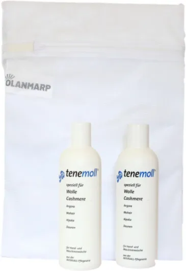 Lessive liquide concentrée pour laines Angora,Mohair,Cachemir délicates TENEMOLL 250g avec Olanmarp filet à linge 1 pièce (480 ml) 240 ml (Lot de 1)