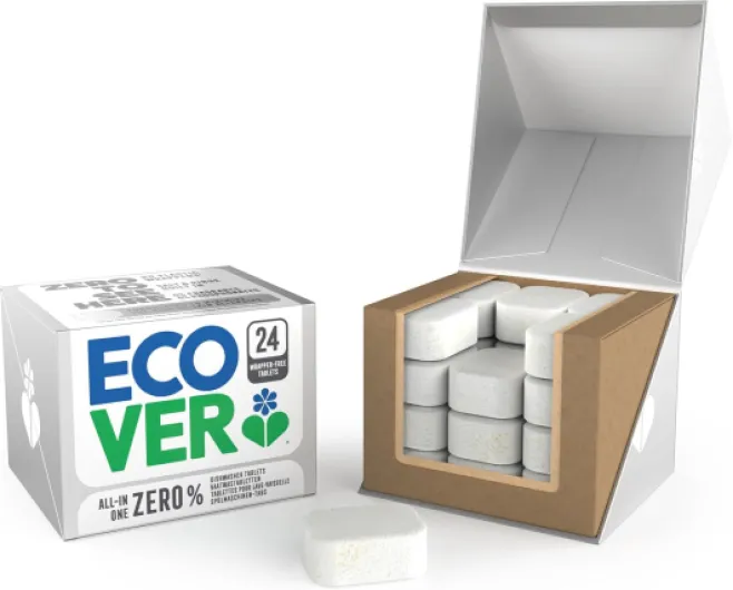 Zero Tablettes Lave-vaisselle Tout-en -1, Nettoyage Efficace, Dégraisse, Fait Briller, 1 Paquet de 24 Tablettes