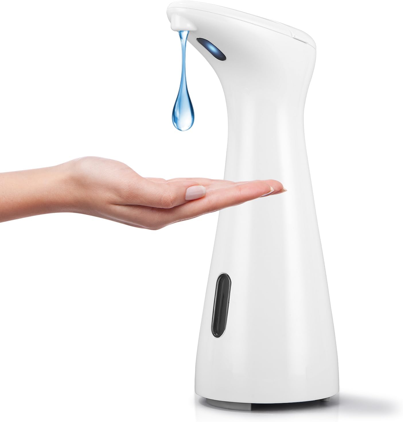 Zaxiva Distributeur de Savon Automatique, 200ml Distributeur de Savon Liquide avec capteur Infrarouge, IPX6 étanche sans Contact Distributeur Savon, Adapté à la Cuisine, Salle de Bain