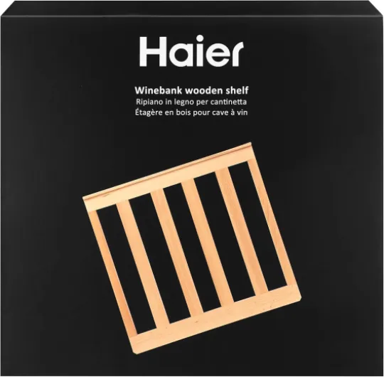 Clayette en Bois Haier pour Cave à Vin - Capacité de Stockage Maximale - Élégante et de Qualité - Accessoire Original Haier - 417 * 390 * 19mm