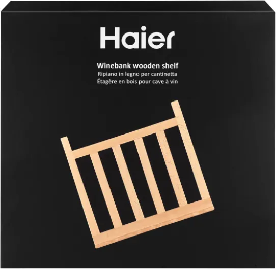 Clayette en Bois Haier pour Cave à Vin, Capacité de Stockage Maximale, Élégante et de Qualité, Accessoire Original Haier, 417 * 390 * 16mm