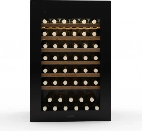 Rhone 59 Uno Cave à Vin - 59 Bouteilles, 1 Zone, 5-20°C, Éclairage LED, Porte Push-to-Open UV, Faible intensité sonore 38 dB, Frigo à Vin Noir 1 Zone / 59 bouteilles Noir