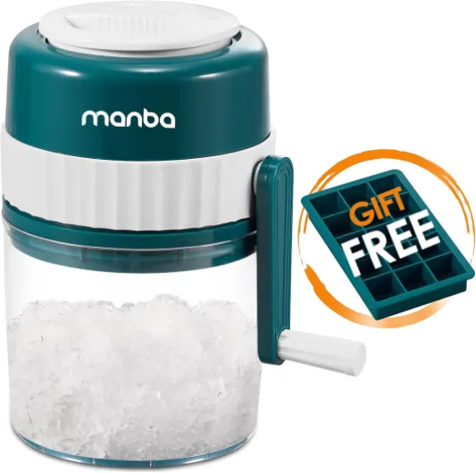 Ice Shaver and Snow Cone Machine, Premium Portable Ice Crusher with Free Ice Cube Trays - BPA Free