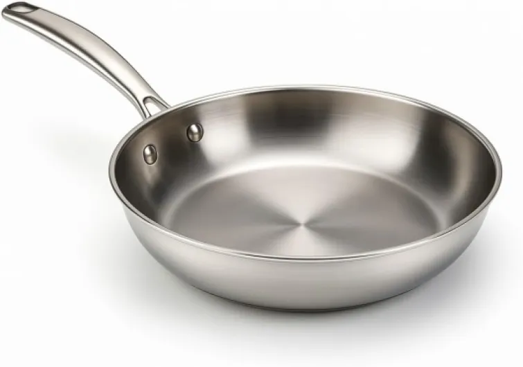 ! PRO Poêle Acier Inoxydable 18/10 Ø 26 cm – Compatible Induction – Base Triple Épaisseur – Manche Ergonomique Riveté – Four 200°C – Lave-vaisselle – Résistante