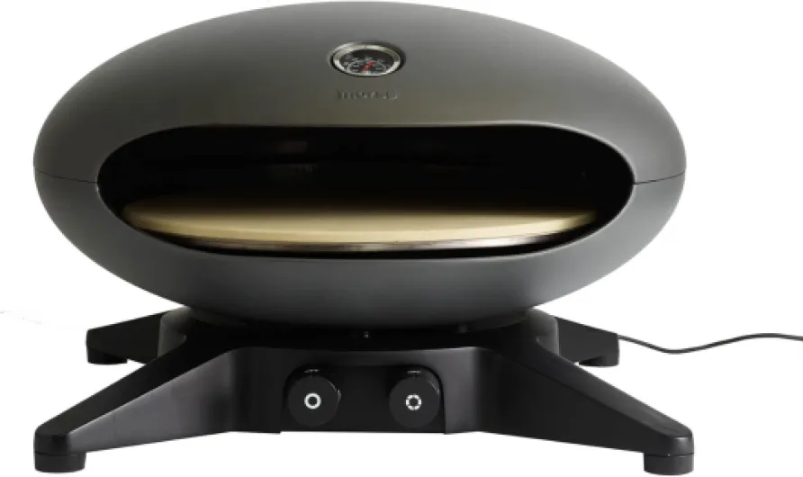 Morsø Forno Spin - Four à pizza à gaz avec pierre à pizza tournante, four d'extérieur pour pizza en aluminium, au design épuré, 57 x 53 x 35 cm, anthracite
