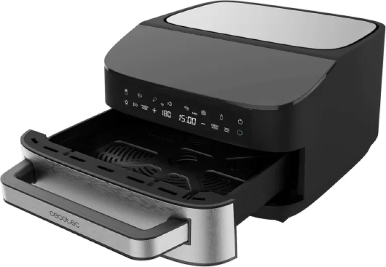 Four Électrique pour Pizza de 7L Pizza&Fry 7000 - 2200W, Pizzas de 13 Pouces, Écran Tactile, 8 Programmes, Température Réglable 40-230ºC, Pierre à Pizza, Résistances Supérieure et Inférieure