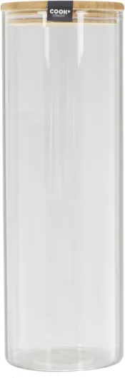 COOK CONCEPT, Bocal Haut en Verre avec Couvercle Joint Silicone 2 litres, Idéal Multifonction, Conservation et Stockage - 40°C / +460°C - Transparent, Passe au Lave Vaisselle 2l