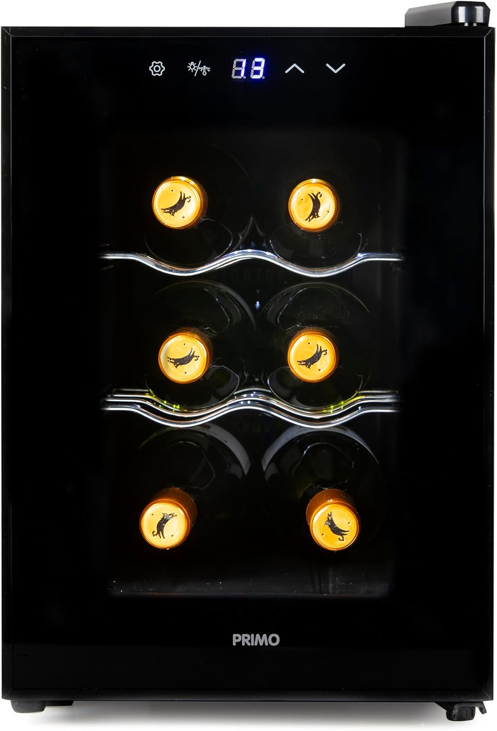 PR168WK Cave à Vin - Pose Libre - 6 Bouteilles - Classe E - Noir