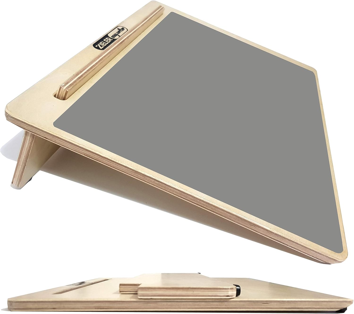 Piste d'écriture A3 ergonomique avec GRIP MAT pour une meilleure posture et un meilleur confort d'écriture - de ZIELER® Easywriter - Bois laqué de haute qualité avec angle de 20° Pente d'écriture A3 avec tapis antidérapant