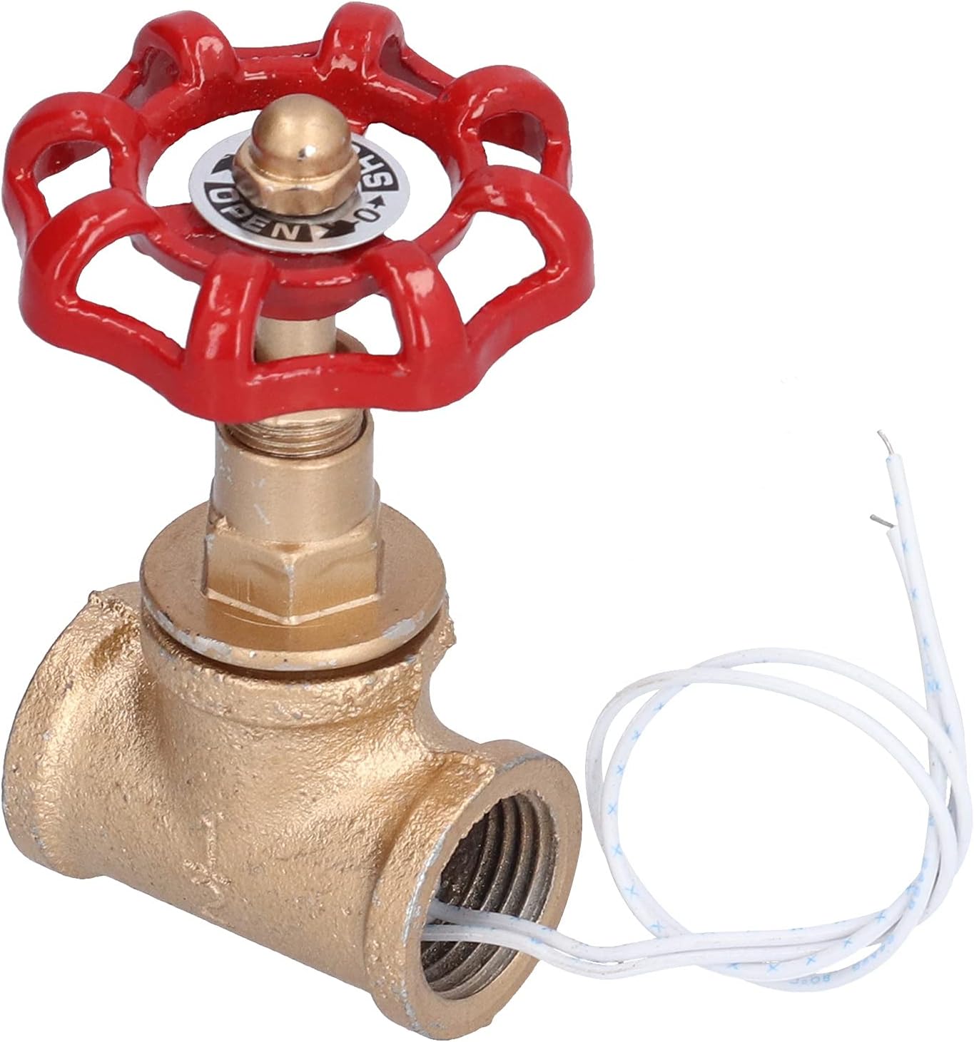 Interrupteur de Lampe Steampunk, Commutateur Rétro en Métal Rouge avec Fil, 1/2in Valve d'Arrêt pour Luminaire de Tuyau, Design Industriel Vintage pour Maison, Bureau, Café