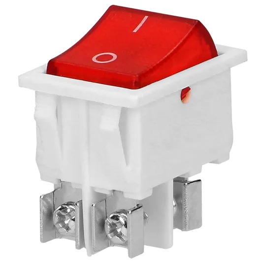Interrupteur avec Voyant Lumineux Interrupteur avec Bouton Rétroéclairé Bouton On Off à Bascule Encastrable pour Installation Dans le Cockpit ou Multiprise (boîtier blanc/bouton rouge) boîtier blanc / bouton rouge