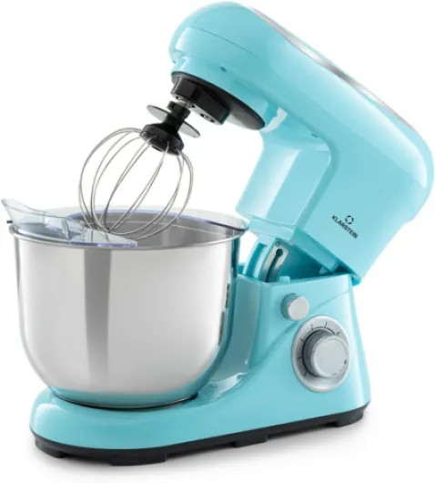 Robot Patissier Multifonctions, Batteur sur Socle, Bol 5L, Robot Cuisine 1300W, Crochet à Pâte, Robot Multifonction, Petrin a Pain, Batteur Electrique Cuisine, Rotation Planétaire 6 Vitesses 1300 W Bleu