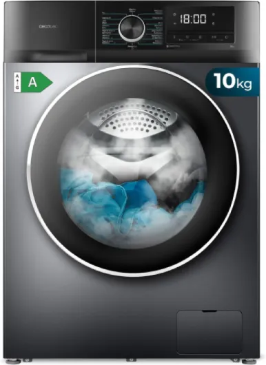 Lave-linge 10Kg Chargement Frontal Bolero Dresscode 10500 Inverter Steel A, 1950W, 1400 rpm, Moteur Inverter Plus, Basse Consommation, 16 Programmes, Lavage Vapeur, Delay Start, Acier 10 Kg Acier - Série 500