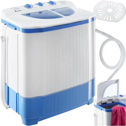 ® Mini Machine à laver Portable 2 en 1 Multi-Fonction Essorage, Petite taille Compact, Capacité de charge 4,5 kg Parfait pour Étudiant, Camping, Camping Car, Petite salle de bain, Voyage