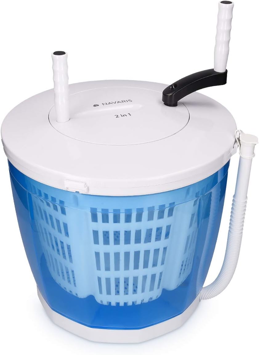 Mini Machine à Laver Manuelle - Petit Lave-Linge Portable avec Essoreuse - Compact et Éco-Responsable - Dortoir Camping Voyages - 1 kg