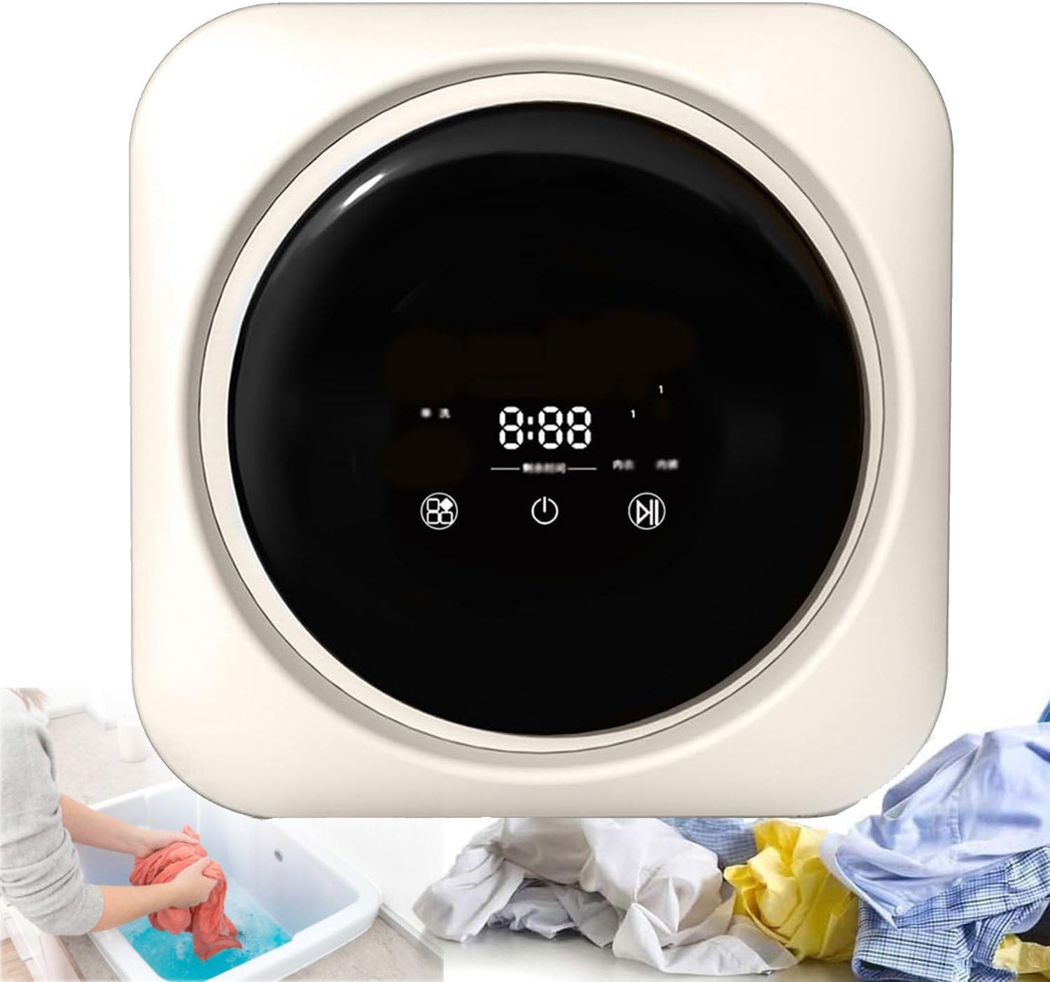 Lave-Linge Mural, Lave-Linge Séchant Compact Mural, Lave-Linge Séchant Électrique Mural, Mini-Lave-Linge Mural Entièrement Automatique