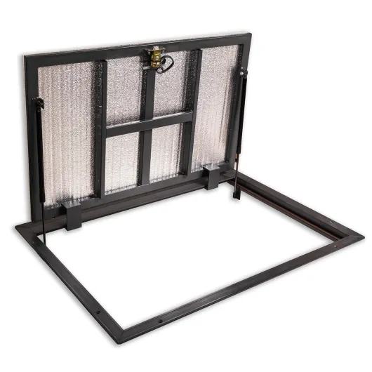 Trappe de sol - 800 mm x 1100 mm - Couvercle de regard - Trappe de sol à carreler - Couvercle fonte regard - Couvercle pour regard - Regard fonte