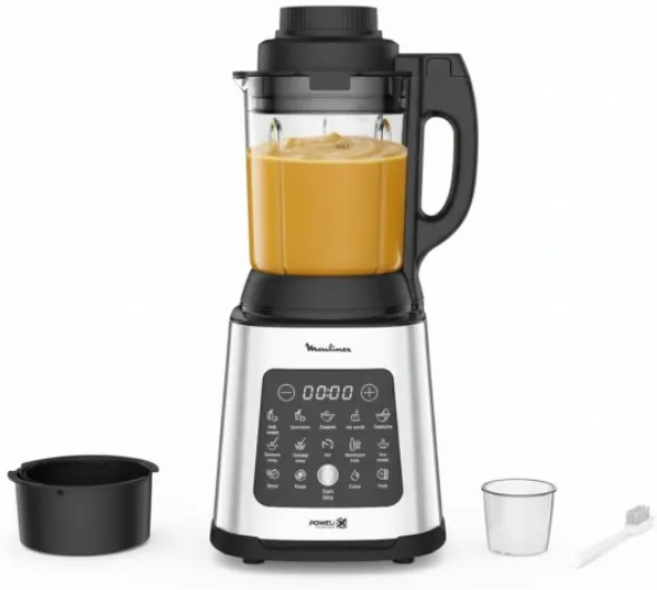 Blender chauffant, 1400 W, 10 programmes automatiques, Lames amovibles, Fonction nettoyage en profondeur, Panier vapeur, Perfectmix Cook LM83SD10, Métal 1400W - Métal