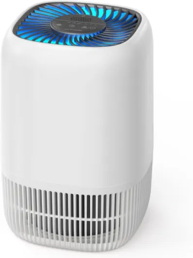 Purificateur d'Air avec Filtre HEPA H13 à 3 Étages, Pour Chambre 20m², Silencieux 22 dB & Économie d'Énergie 5W, Élimine Pollen Fumée Poils d'Animaux, Fonction Aromathérapie