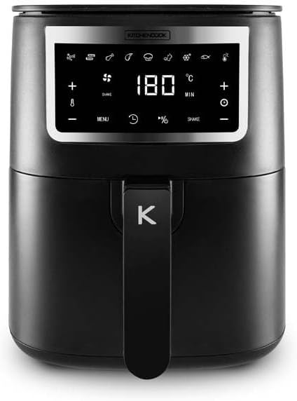 Friteuse Sans Huile 4l - 8 Programmes - Minuterie Numérique - Thermostat Réglable - 1400w - Noir