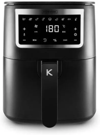 Friteuse Sans Huile 4l - 8 Programmes - Minuterie Numérique - Thermostat Réglable - 1400w - Noir